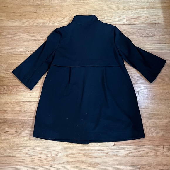 Vtg Black Womens long coat L buttons Michael Kors winter jacket Goth Romantic - Picture 9 of 16